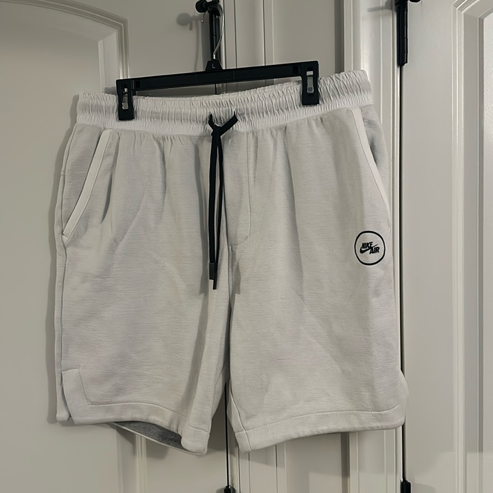 White Nike Sweat Shorts